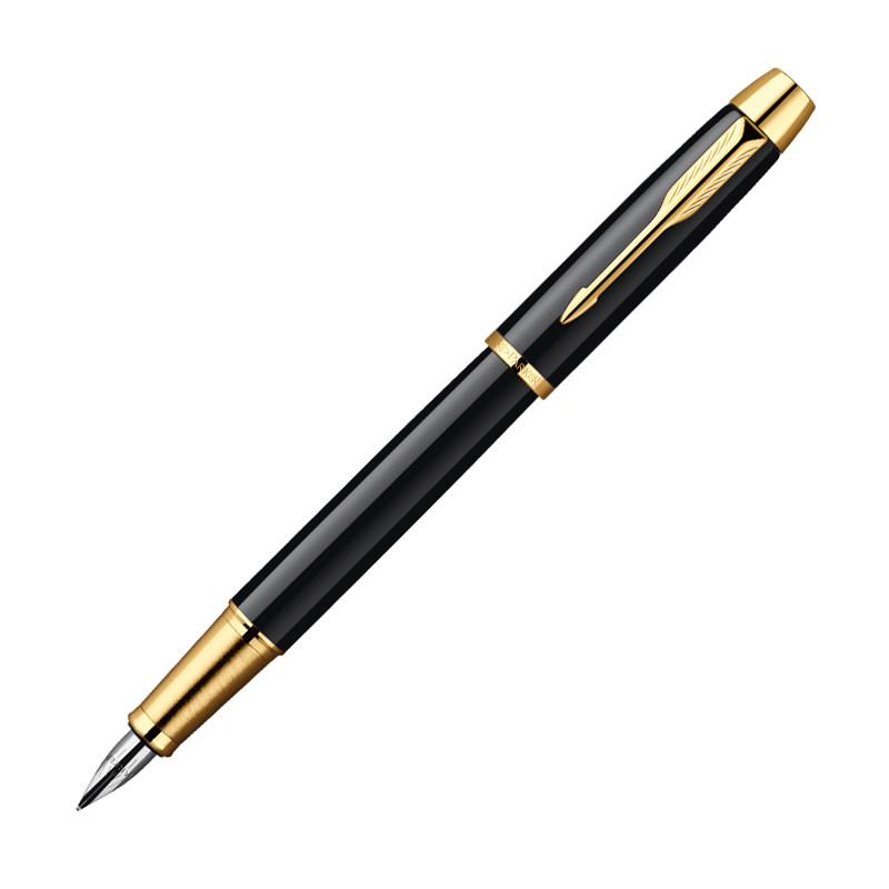 派克PARKER IM纯黑丽雅金夹墨水笔 钢笔 礼品笔 商务送礼 送长辈 