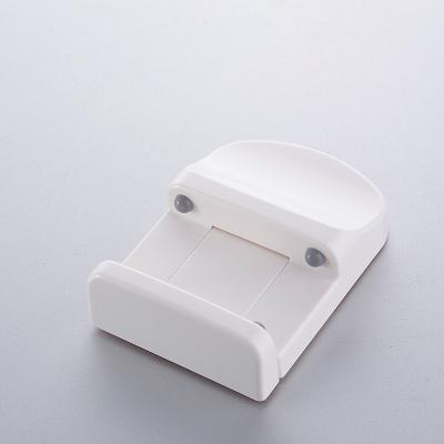 粘贴立式纸巾夹 手机固定器--白色