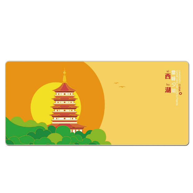【西湖十景】之雷峰夕照 吉垫 丝绸艺术多功能垫 高档商务礼品