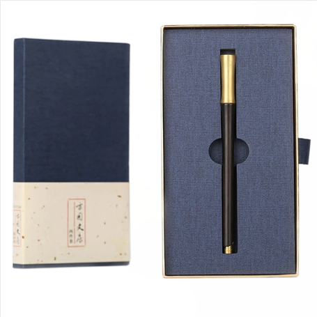 【方圆文房】紫檀签字笔 非洲紫檀木+黄铜 名贵红木纪念礼品 定制签字笔