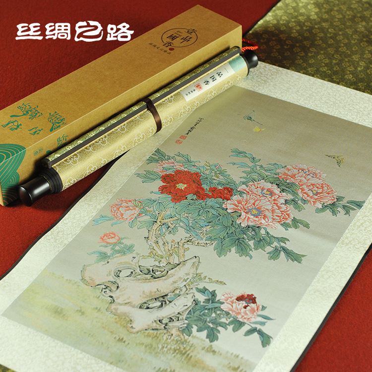 《一品国香》珍藏版 丝绸织锦画 真丝织锦 中国文化礼品