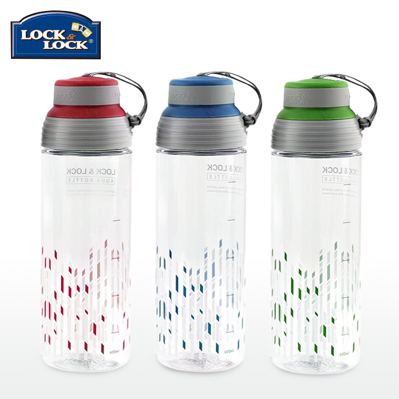  乐扣乐扣（Lock&Lock）  运动便携水壶 创意塑料茶杯 学生杯子 防漏水杯   600ml    HLC806TB/TR/TG