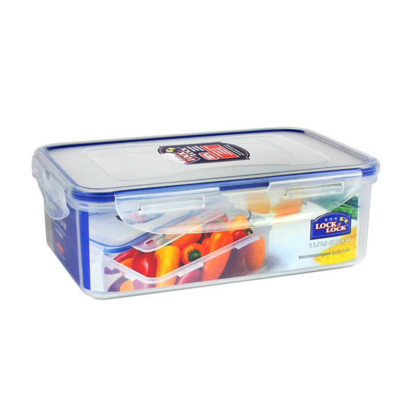 乐扣乐扣（Lock&Lock）塑料保鲜盒 微波炉饭盒 便当盒 密封盒收纳盒1L HPL817 发放小礼品 地产礼品