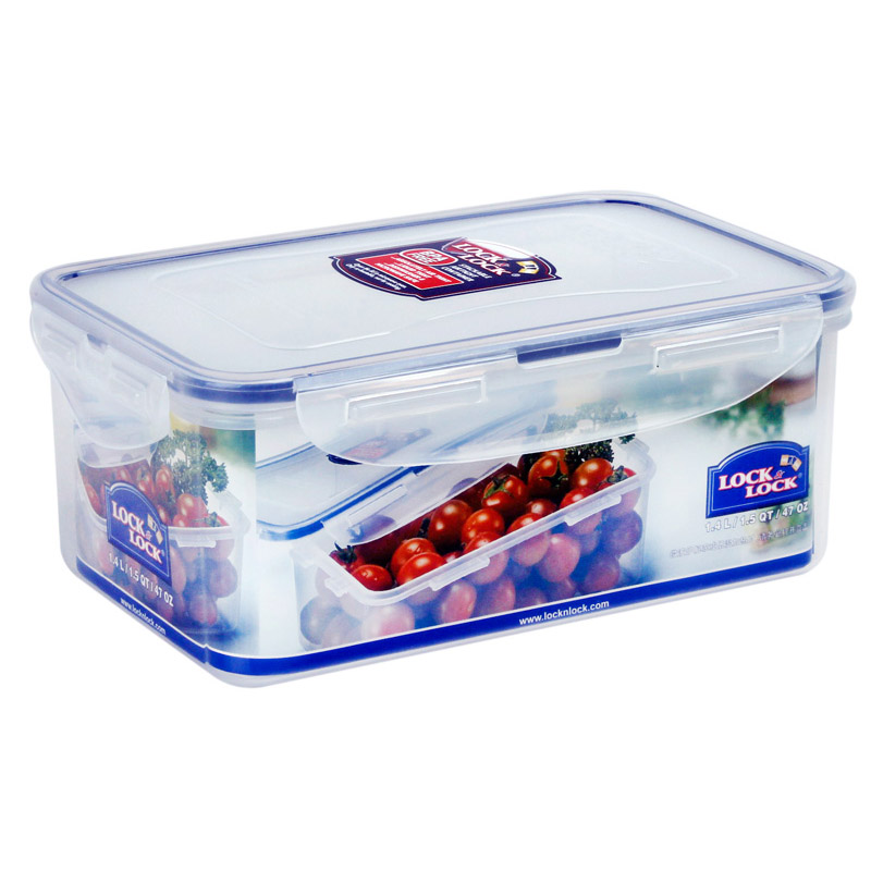 乐扣乐扣（Lock&Lock）塑料保鲜盒 微波炉饭盒 便当盒 密封盒收纳盒1.4L HPL817H 受欢迎的小礼品 活动爆款礼品