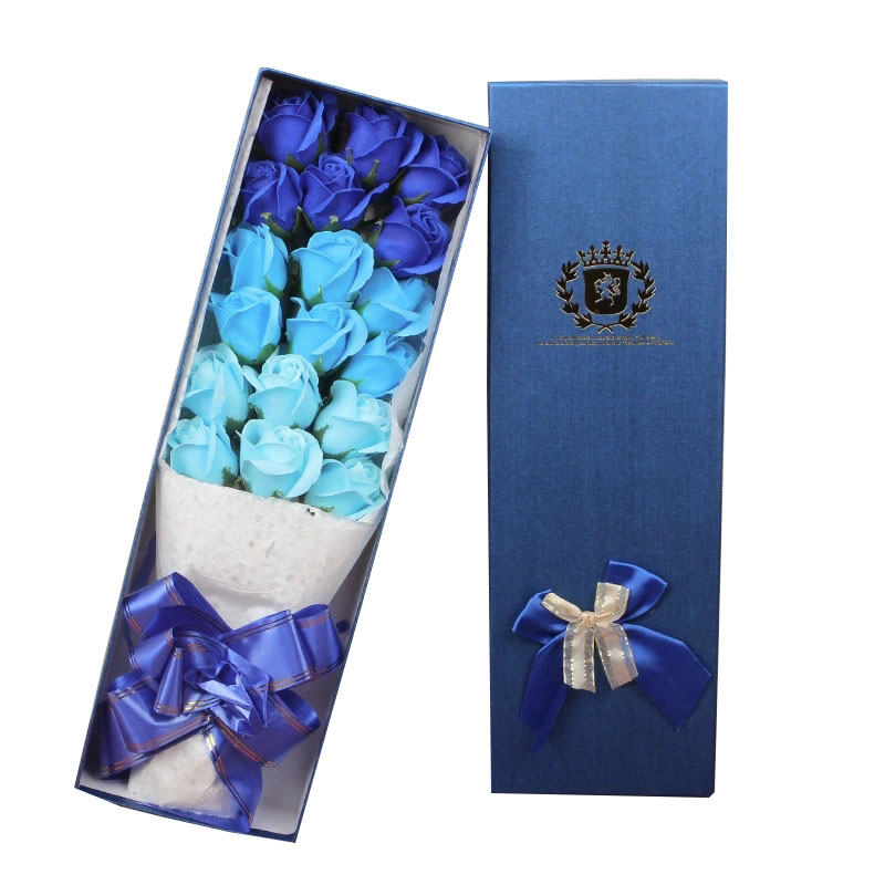 18朵仿真玫瑰花束 皂花礼盒 情人节礼品