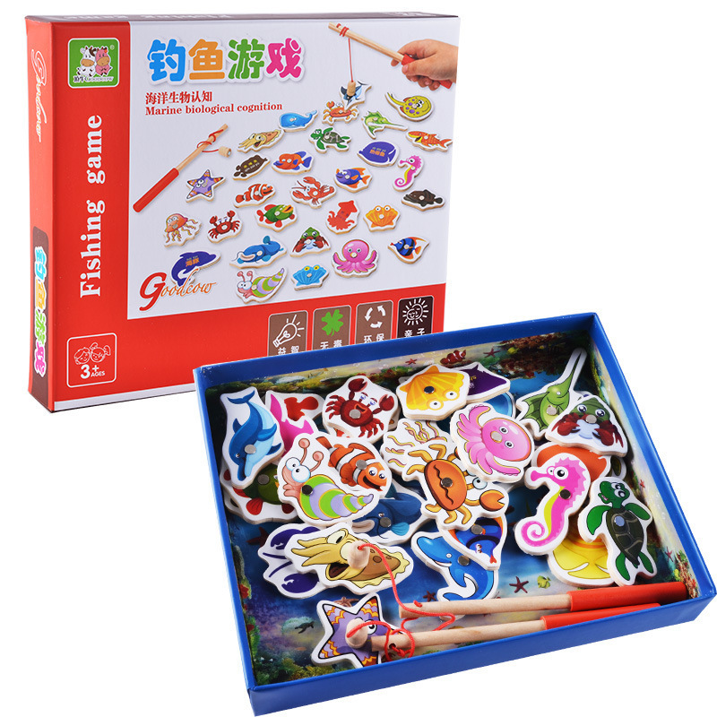 儿童桌面游戏 磁性钓鱼益智玩具 