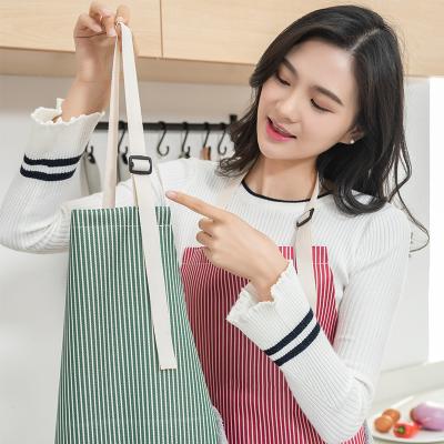 北欧风牛津布防油污边侧擦手大口袋围裙--红色