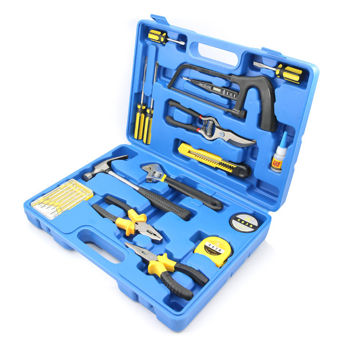 开拓者五金工具组 22合1工具套装 PE塑盒工具22件套 耐磨实用工具礼品