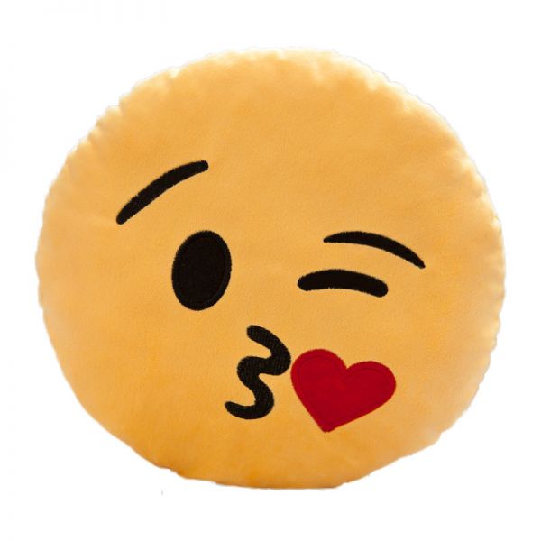40cm 创意QQ表情毛绒玩具 emoji公仔抱枕 卡通沙发靠枕坐垫 办公室小礼品