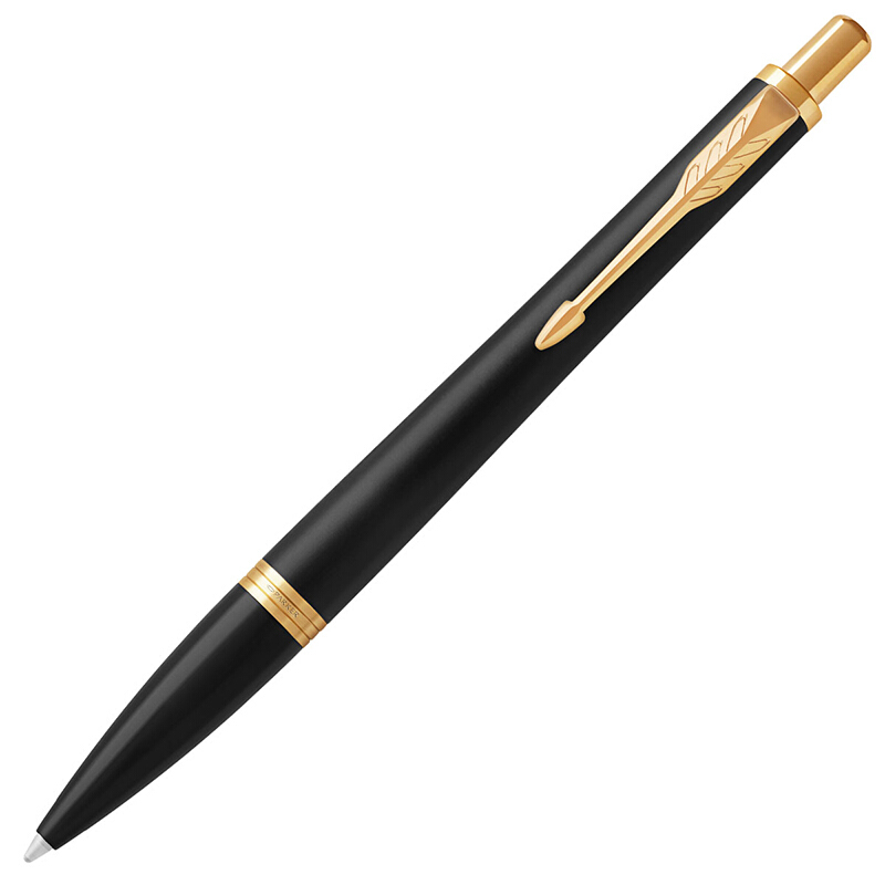 派克PARKER 新版都市磨砂黑杆金夹原子笔 商务圆珠笔