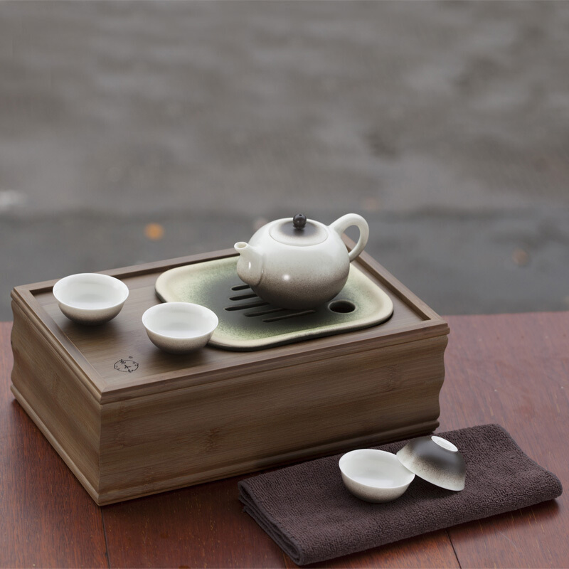 【小桥流水】精致古黑陶瓷休闲茶具套装 商务伴手礼一般送什么