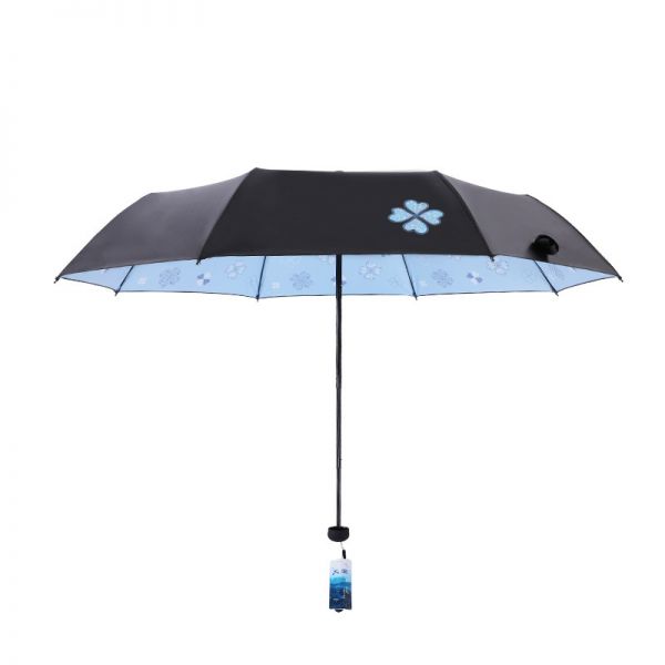 天堂伞  四叶草晴雨伞防晒遮阳小黑伞 实用小礼品