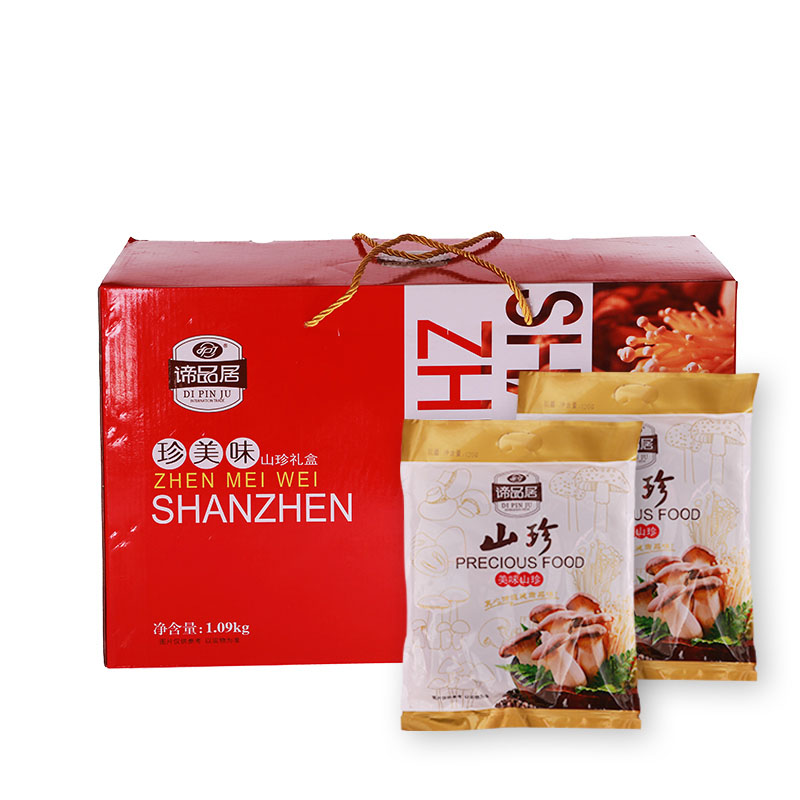 珍美味 鲍鱼菇+笋茸+白灵菇+蕨根粉+ 黄金针+ 泰国龙眼组合 三八妇女节福利方案