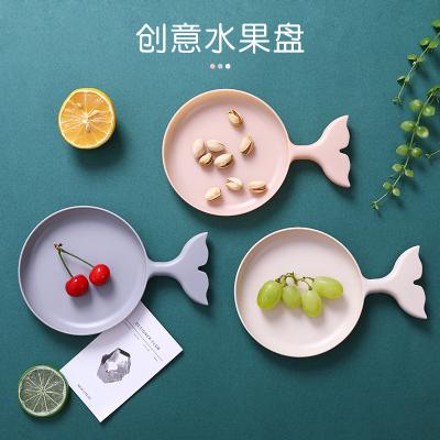 小鱼形水果盘 零食点心小碟子--粉色