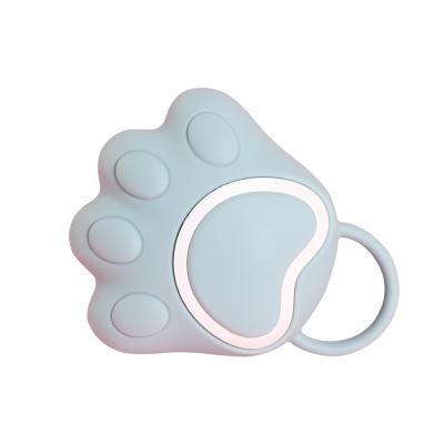 猫爪形亲肤硅胶按摩起泡沐浴刷 搓背洗澡刷--蓝色