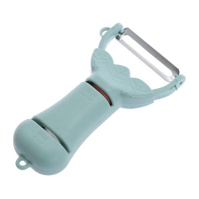双位磨刀石不锈钢刀片瓜果削皮器--绿色
