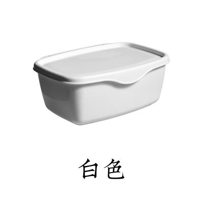 日式简约湿巾收纳盒 带标签带盖分类储物盒--白色
