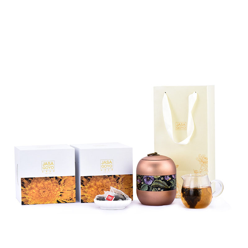 简尚|皇菊金茯 金花茯茶+云溪涧富硒皇菊礼盒 送客户什么礼品实用