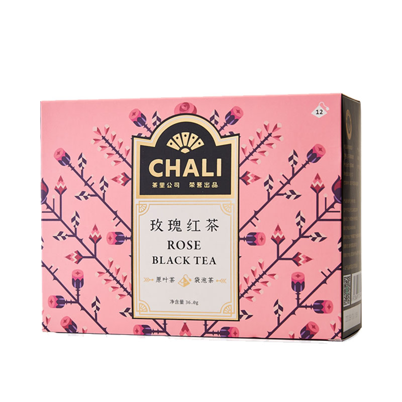 【玫瑰红茶】CHALI 12原味袋 红茶+重瓣玫瑰套装 适合送客户的小礼品