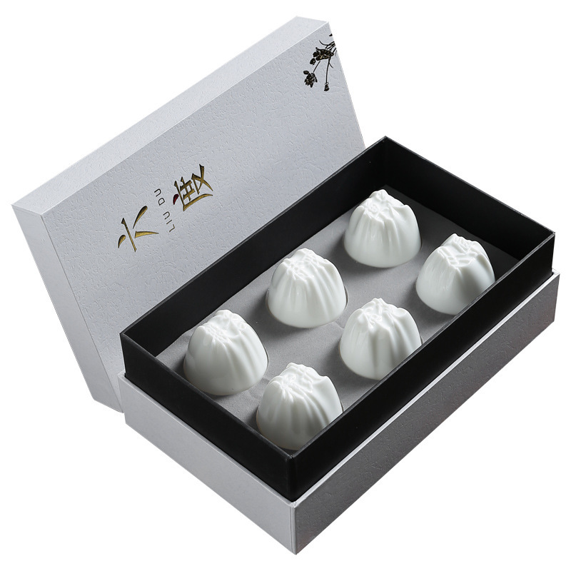 【六度】羊脂玉白瓷功夫茶具套装 伴手茶礼 员工周年庆趣味奖品