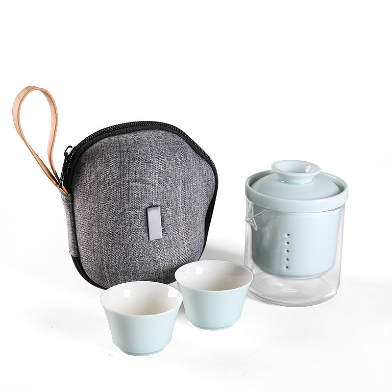 【入夏】便捷旅行茶具套装 一壶两杯 企业礼品定制什么好