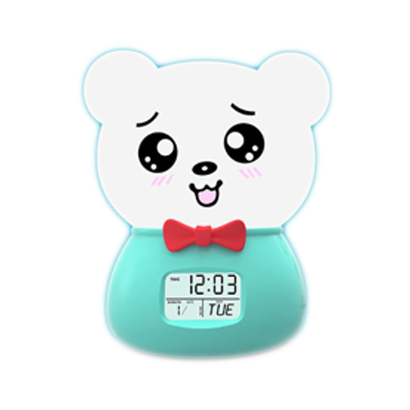 多功能蓝牙音箱创意时钟七彩变色硅胶灯充电小夜灯   活动创意礼品