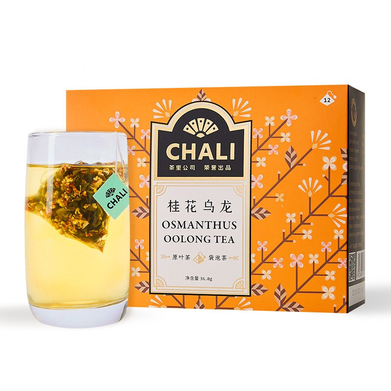 【桂花乌龙】chali 12包茶包礼盒 高山乌龙茶茶包组合 活动奖品