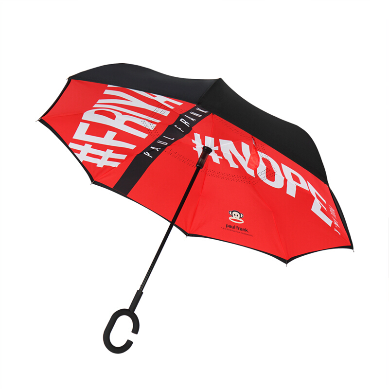大嘴猴（Paul Frank）荷叶式拒水反向防晒雨伞 送什么礼品