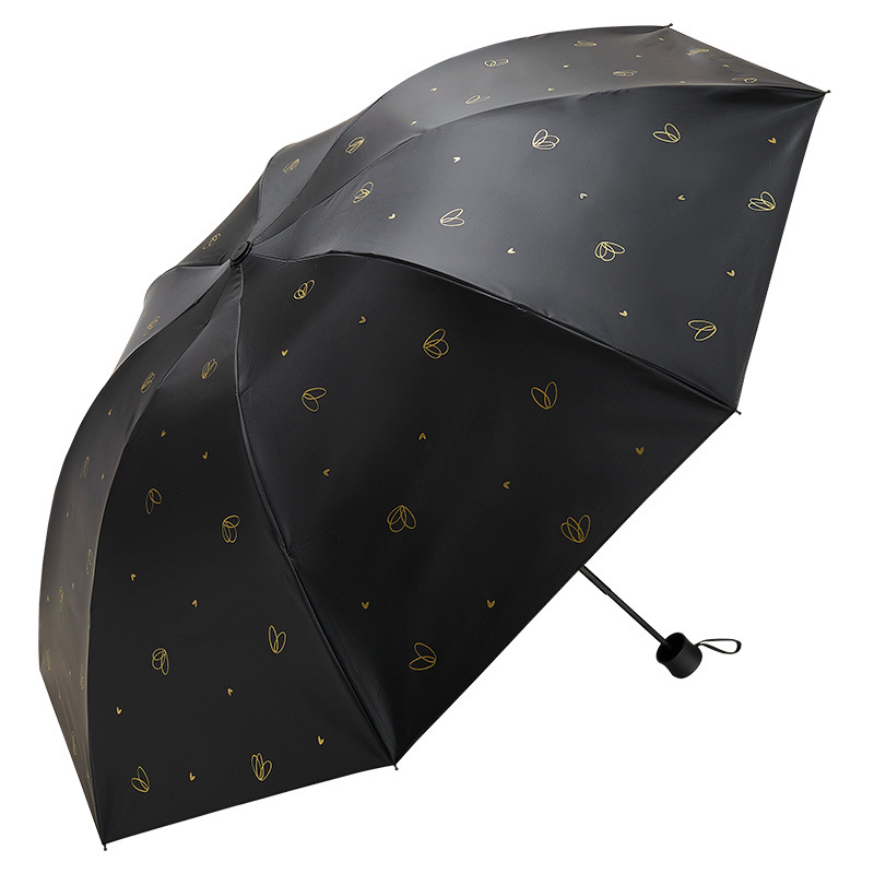 天堂伞 防紫外线黑胶遮阳伞 户外三折晴雨两用雨伞 公司纪念礼品