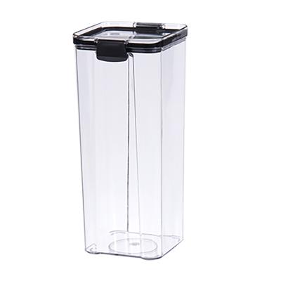 PET环扣式密封防潮透明杂粮储物罐 可组合叠加保鲜盒--1800ml（0086）