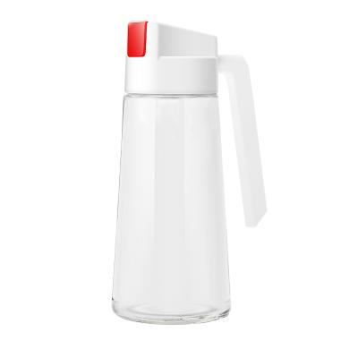 自动翻盖玻璃油壶 630ml--红色