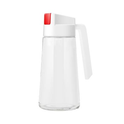 自动翻盖玻璃油壶 530ml--红色