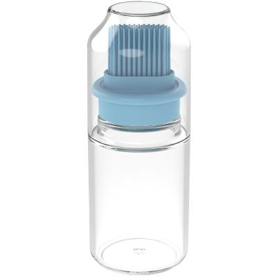 硅胶刷头耐高温可控刷油瓶 透明防尘刷油瓶 150ml--卡兰色