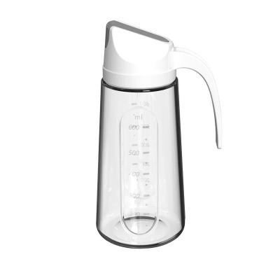 自动开合大容量玻璃油壶 酱油调料瓶 750ml--白色