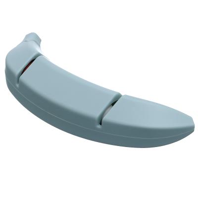 香蕉造型两段式磨刀器 家用磨刀石--浅蓝色