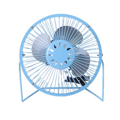 360度可旋转USB铁艺铝叶桌面风扇 6寸--蓝色