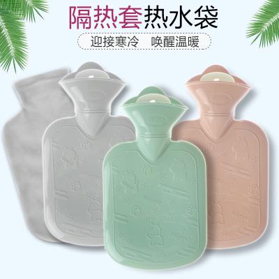振兴螺旋密封带绒面套PVC保暖热水袋700ml--中号（ZT1891）