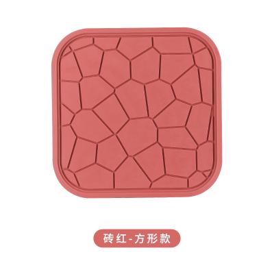 北欧风维诺防滑隔热垫 防烫锅垫杯垫--方形 红色