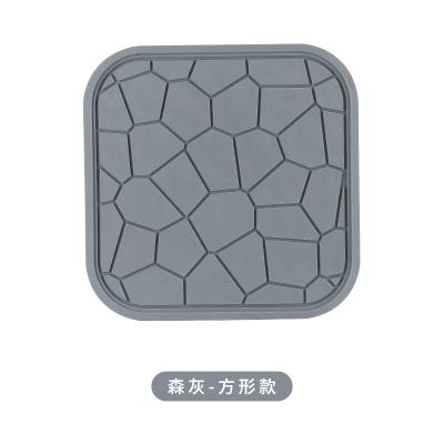 北欧风维诺防滑隔热垫 防烫锅垫杯垫--方形 灰色