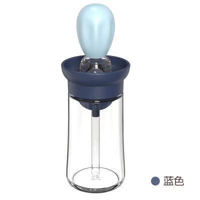 硅胶刷头刷油瓶 按压式出油计量油瓶--蓝色