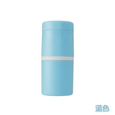 旅行便携八合一乳液化妆品分装瓶 洗漱杯套装--蓝色