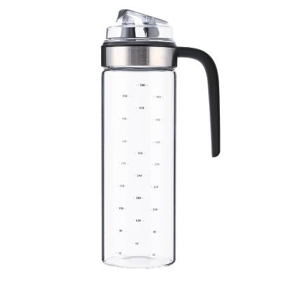 重力感应自动开盖玻璃油壶 酱油醋调料瓶--550ml （高硼硅玻璃）