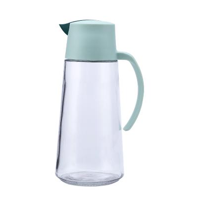 鹰嘴形自动开合玻璃油壶 酱油调料瓶 630ml--绿色