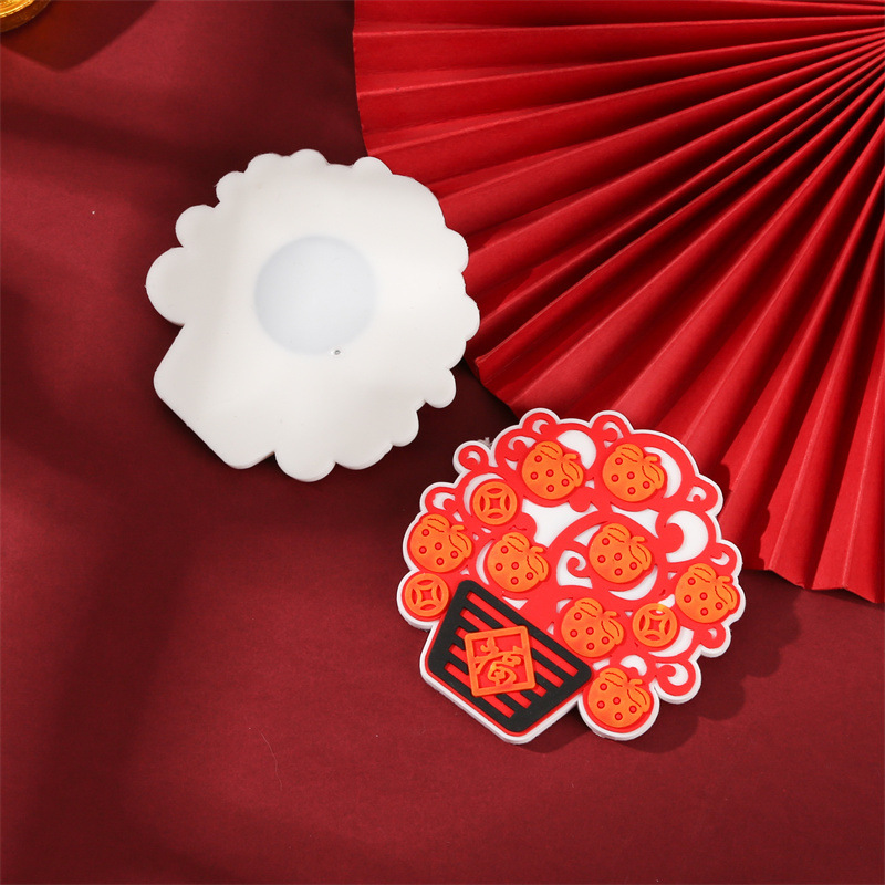 创意过年发财树冰箱贴 喜庆中国风创意磁门装饰 展会小礼品送什么好