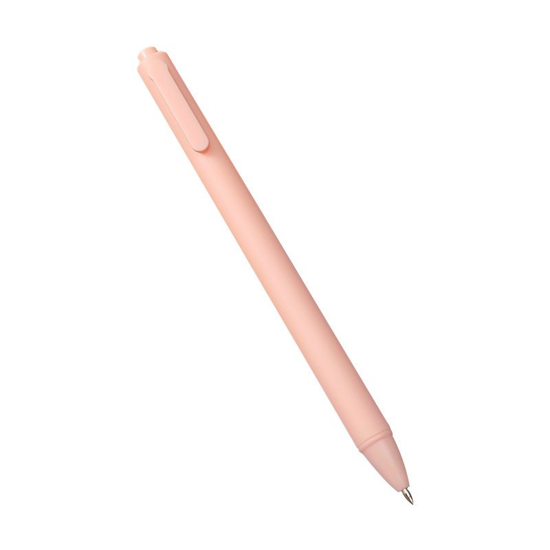 莫兰迪色按动式黑水笔笔记手帐专用高颜值笔    中性笔可定制LOGO