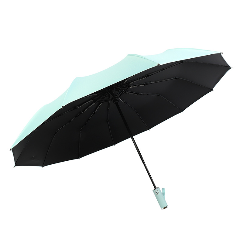全自动折叠晴雨两用雨伞 防晒商务黑胶双人广告伞  定制客户礼品