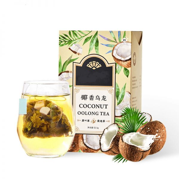 【椰香乌龙】chali 奶香椰子乌龙茶三角袋15包装 公司年会送员工礼品