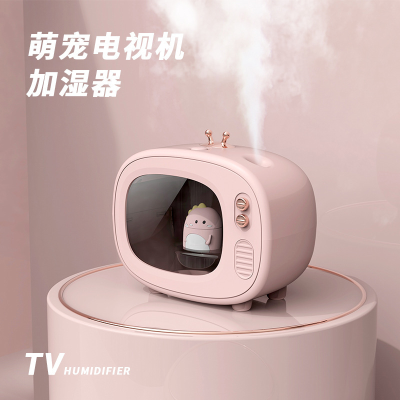 可爱萌宠电视机加湿器 桌面创意迷你喷雾 创意小产品
