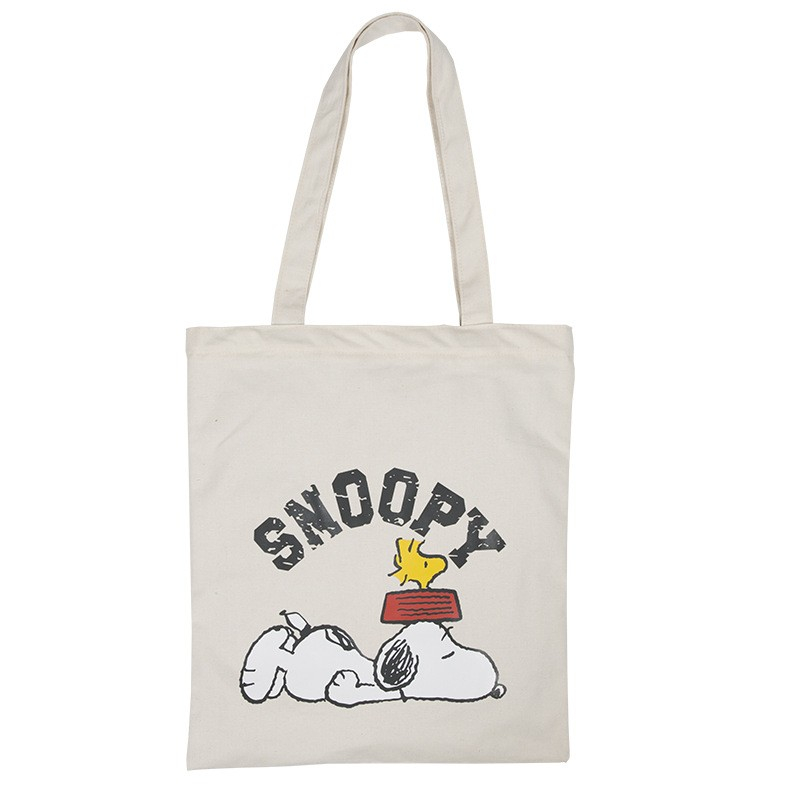 Snoopy史努比帆布包 卡通通勤包单肩帆布袋 简约收纳
