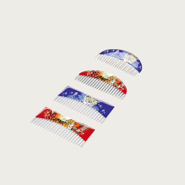 虎年合金随身梳子 彩印福虎日用小梳子 新年礼品
